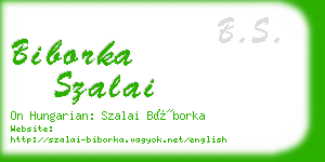 biborka szalai business card